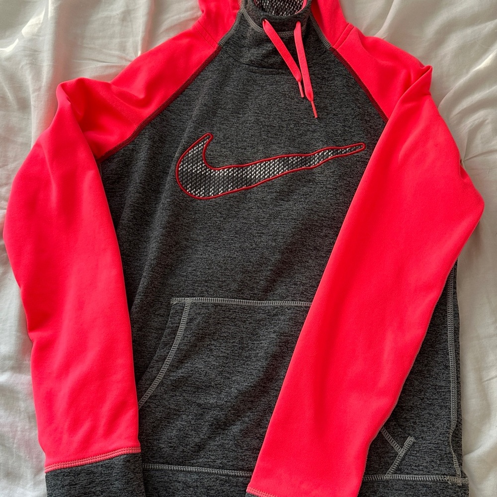 pink & grey nike hoodie